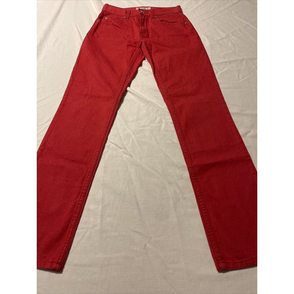 A/X Armani Exchange Women's Jeans Red Straight Leg 100% Cotton Size 0 X 30
